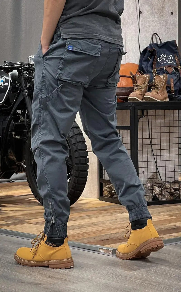 Herren-Cargohose mit aufgesetzten Taschen vorne | Schlank Passform