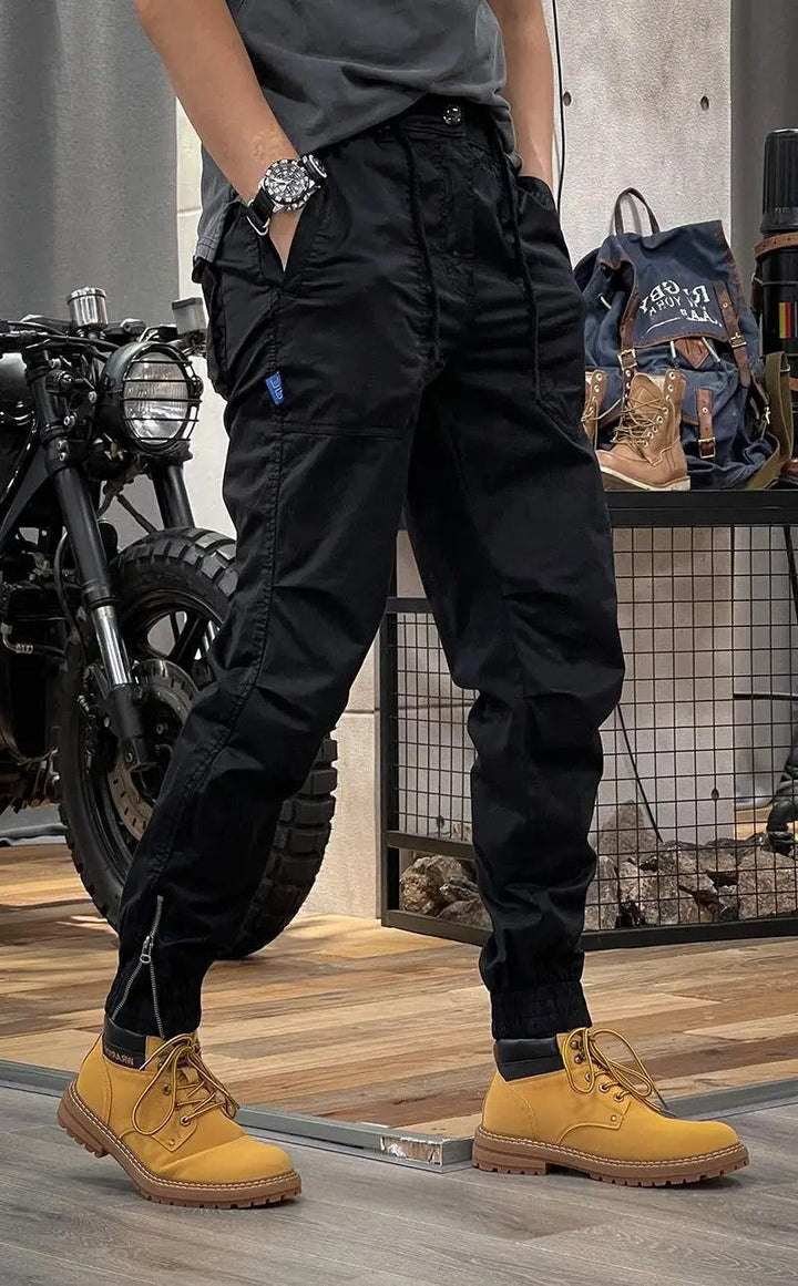 Herren-Cargohose mit aufgesetzten Taschen vorne | Schlank Passform