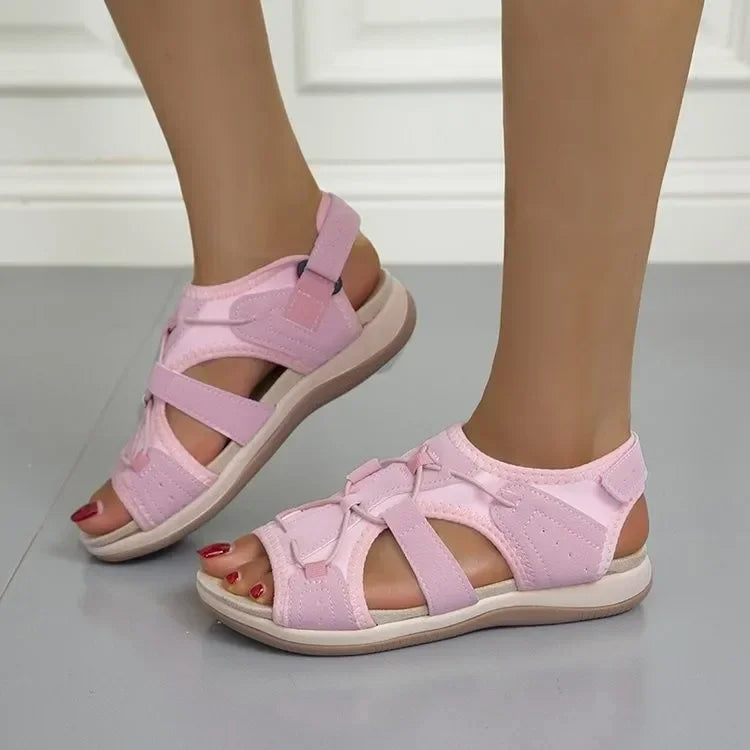 Damen Offene Sandalen mit verstellbaren Riemen | Sommer