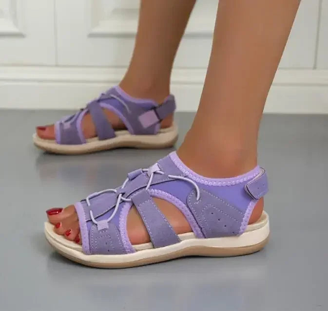 Damen Offene Sandalen mit verstellbaren Riemen | Sommer