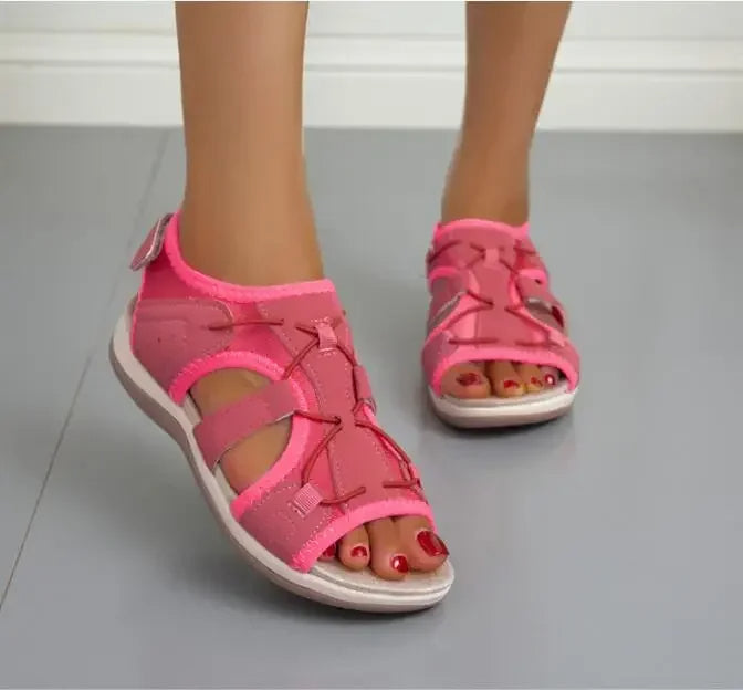 Damen Offene Sandalen mit verstellbaren Riemen | Sommer