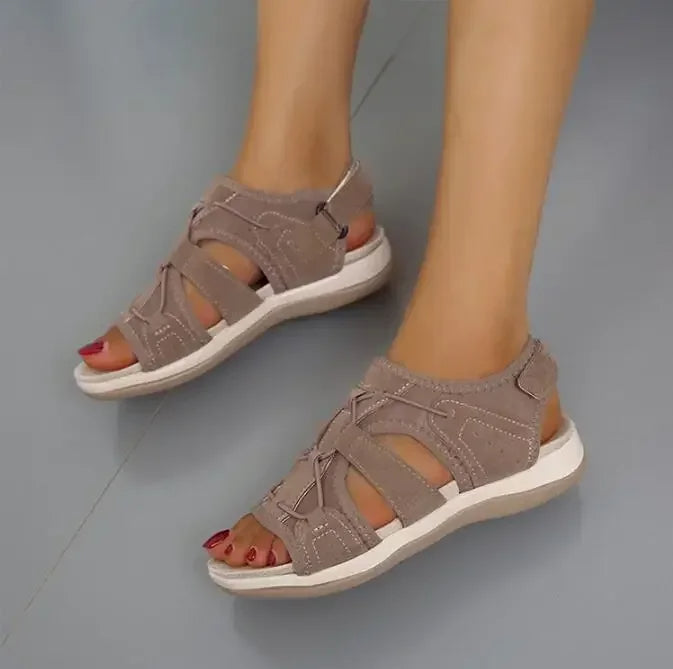 Damen Offene Sandalen mit verstellbaren Riemen | Sommer