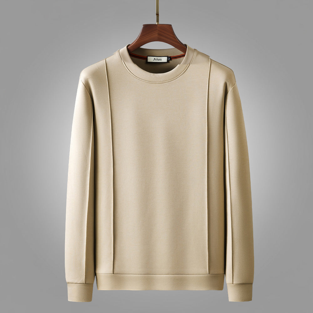 Herren Set mit langärmligem Rundhalsoberteil und Hose mit Kordelzug | Casual Outfit