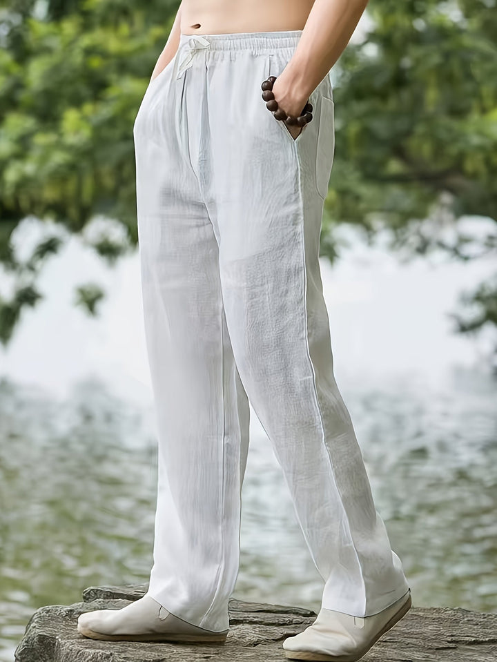 Herren Freizeithose | Relaxed Fit Hose | Gerades Bein und Kordelzug | Moderner Streetwear Stil