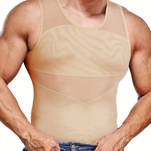 Męski kompresyjny tank top | Dopasowany bezrękawnik | Zdefiniowana sylwetka | Nowoczesny codzienny styl