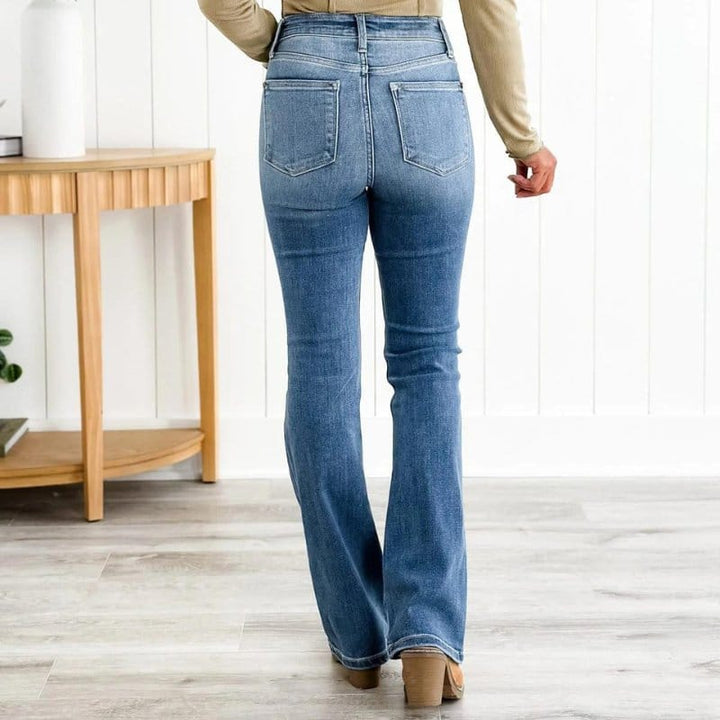 Damen Enganliegende Hose mit Mittlerer Taille | Gerader Schnitt