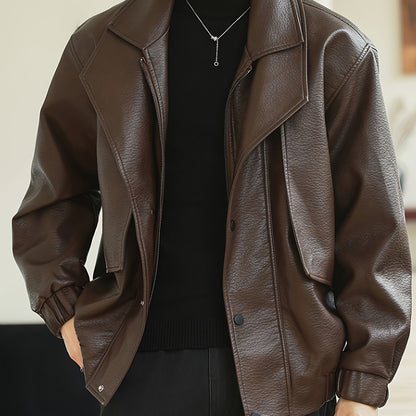 Pánská bomber bunda | Regular fit | Bunda ve stylu umělé kůže | Volnočasový vzhled