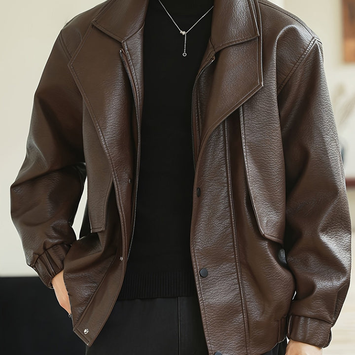 Pánská bomber bunda | Regular fit | Bunda ve stylu umělé kůže | Volnočasový vzhled