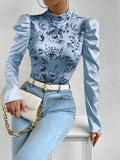 Elegante Bluse Damen mit Blumen