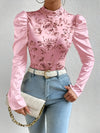 Elegante Bluse Damen mit Blumen