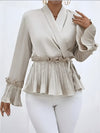 Elegante Bluse Damen V-Ausschnitt