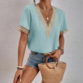 Elegante Bluse Damen V-Ausschnitt