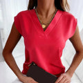 Elegante Bluse Damen V-Ausschnitt