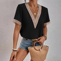 Elegante Bluse Damen V-Ausschnitt