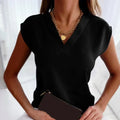 Elegante Bluse Damen V-Ausschnitt
