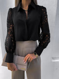 Elegante Bluse Damen V-Ausschnitt