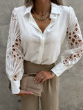 Elegante Bluse Damen V-Ausschnitt