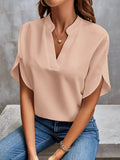 Elegante Damenbluse mit V-Ausschnitt – Modern & Vielseitig