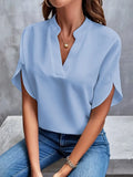 Elegante Damenbluse mit V-Ausschnitt – Modern & Vielseitig
