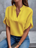 Elegante Damenbluse mit V-Ausschnitt – Modern & Vielseitig