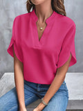 Elegante Damenbluse mit V-Ausschnitt – Modern & Vielseitig