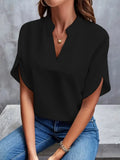 Elegante Damenbluse mit V-Ausschnitt – Modern & Vielseitig