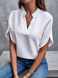 Elegante Damenbluse mit V-Ausschnitt – Modern & Vielseitig