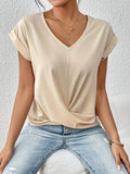 Elegante V-Ausschnitt Bluse Damen