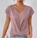 Elegante V-Ausschnitt Bluse Damen
