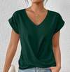 Elegante V-Ausschnitt Bluse Damen