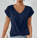 Elegante V-Ausschnitt Bluse Damen