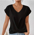 Elegante V-Ausschnitt Bluse Damen