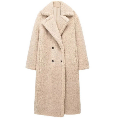Eleganter Woll Mantel Damen Winter