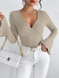Elegantes V-Neck Oberteil Damen