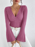 Elegantes V-Neck Oberteil Damen