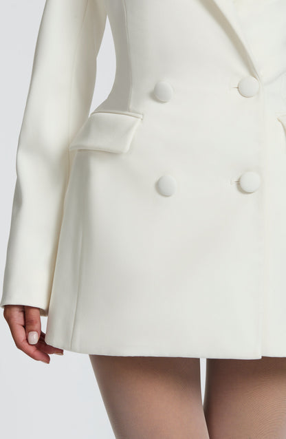 Abito donna manica lunga scollo a V blazer | Mini