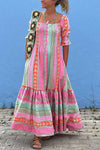 Farbenfrohes Damenkleid Boho-1