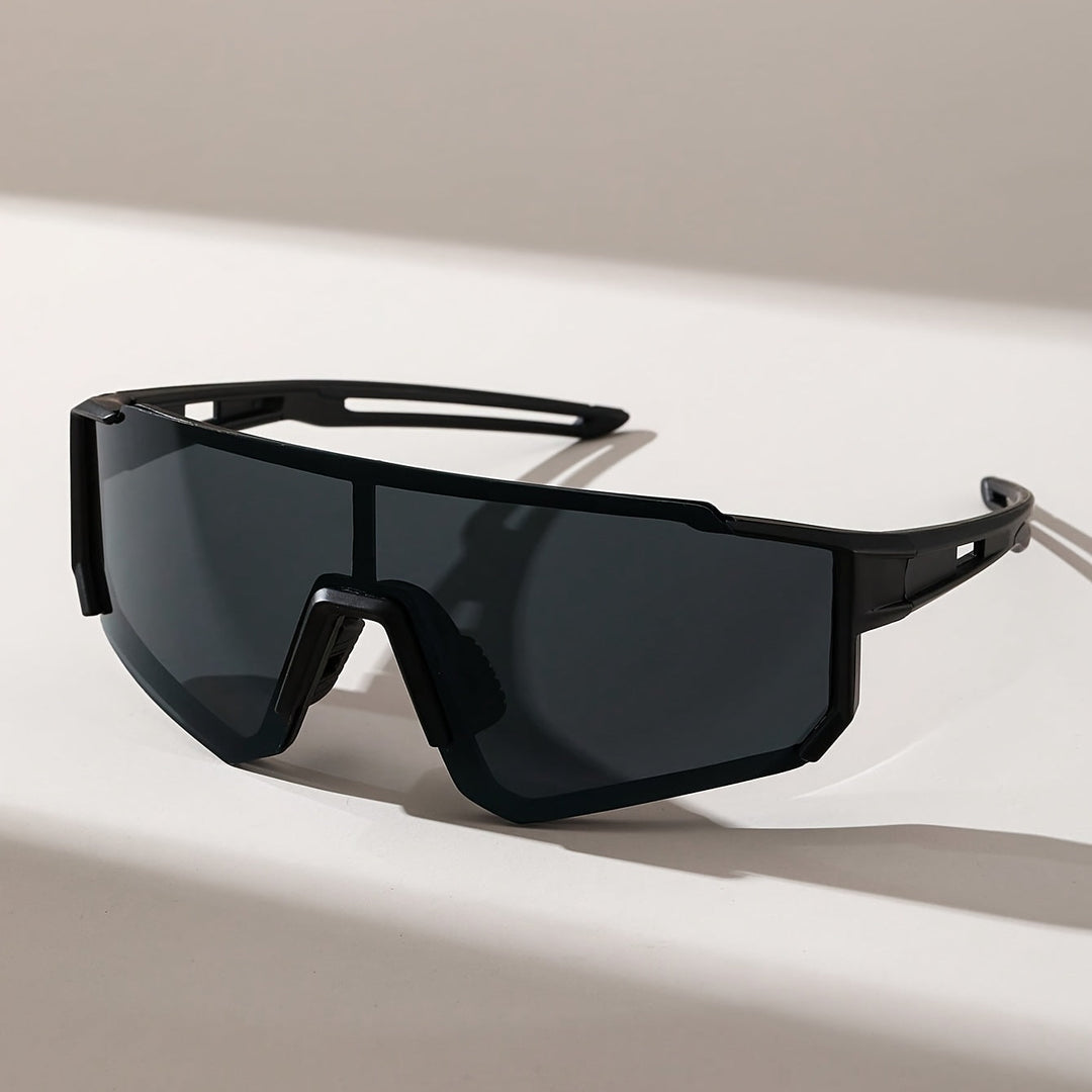 Męskie sportowe okulary przeciwsłoneczne | Oversize tarcza | Design typu wraparound | Outdoorowy, casualowy styl