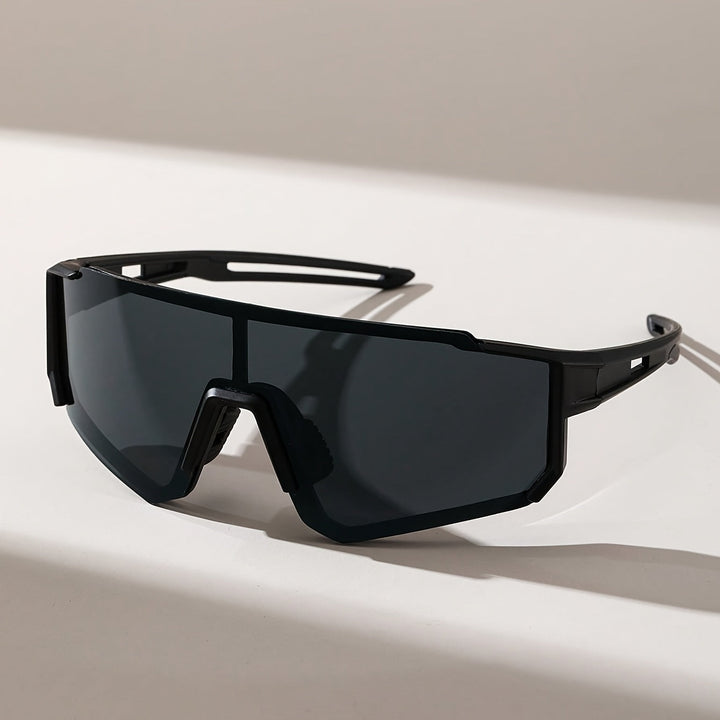 Męskie sportowe okulary przeciwsłoneczne | Oversize tarcza | Design typu wraparound | Outdoorowy, casualowy styl