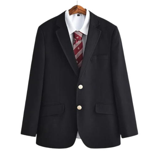 Men's blazer with classic fit, single-button front, and button closure | Notched collar
