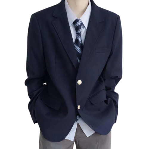 Men's blazer with classic fit, single-button front, and button closure | Notched collar
