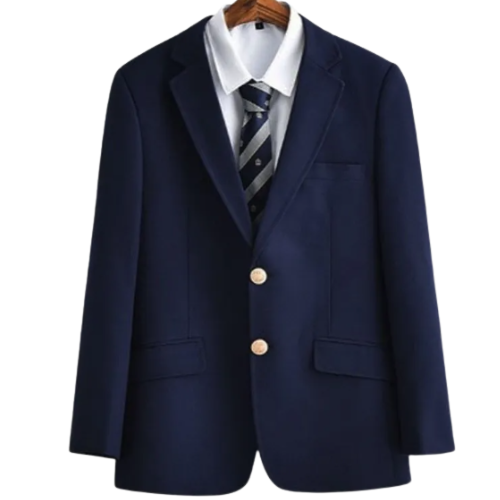 Men's blazer with classic fit, single-button front, and button closure | Notched collar