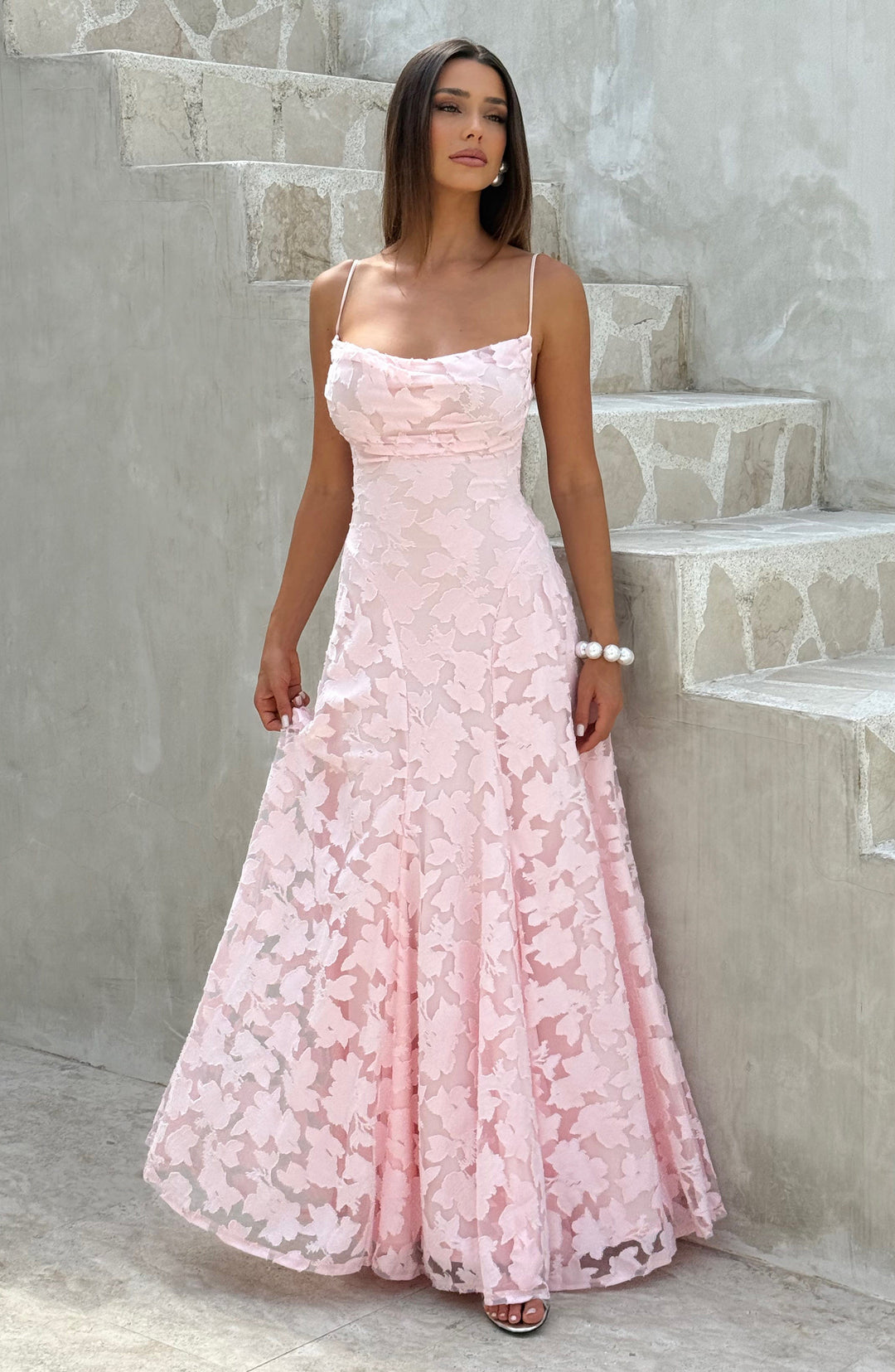 Damen Ärmelloses Spaghettiträger Kleid | Maxi