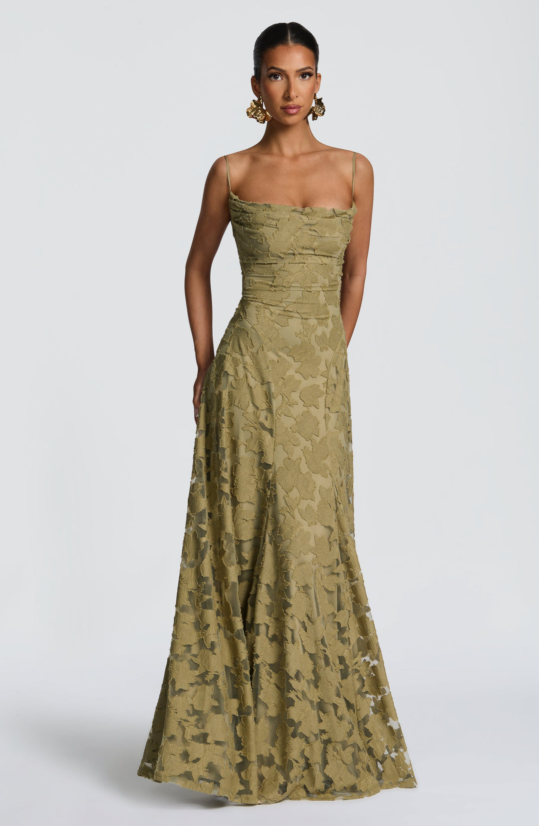 Damen Ärmelloses Spaghettiträger Kleid | Maxi