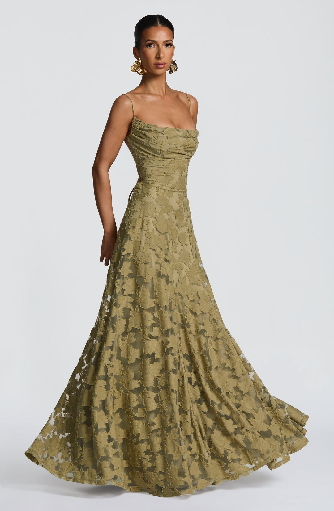 Damen Ärmelloses Spaghettiträger Kleid | Maxi
