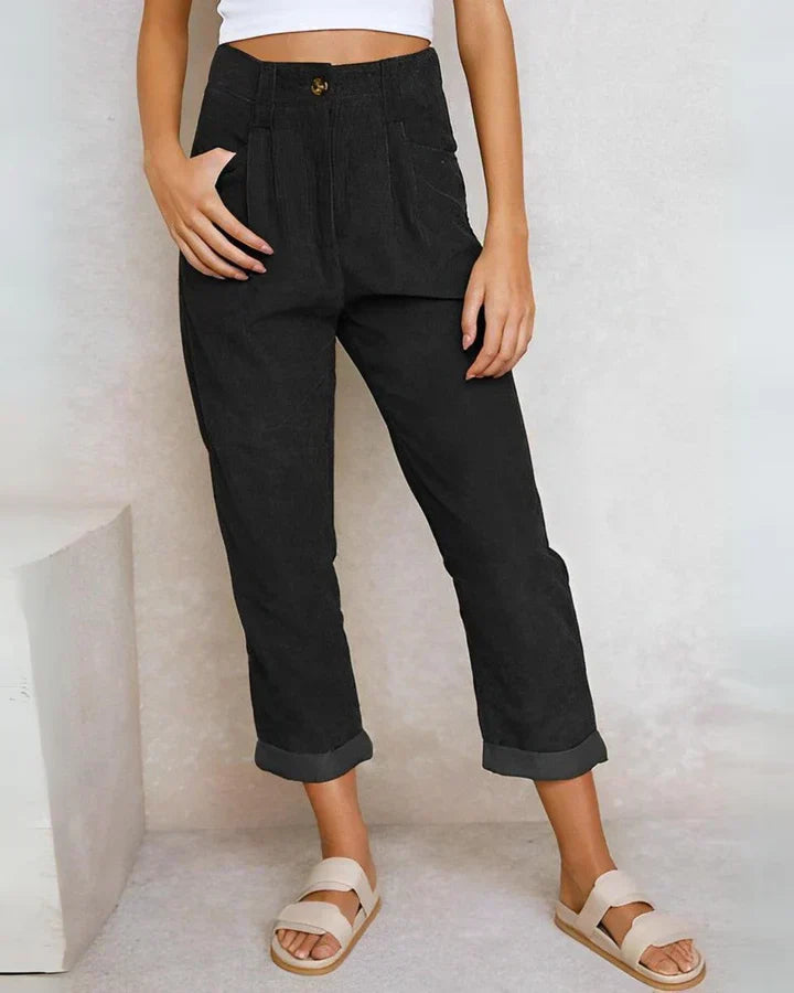 Frauen Breite Kordhose - Eleganz und Komfort im Alltag