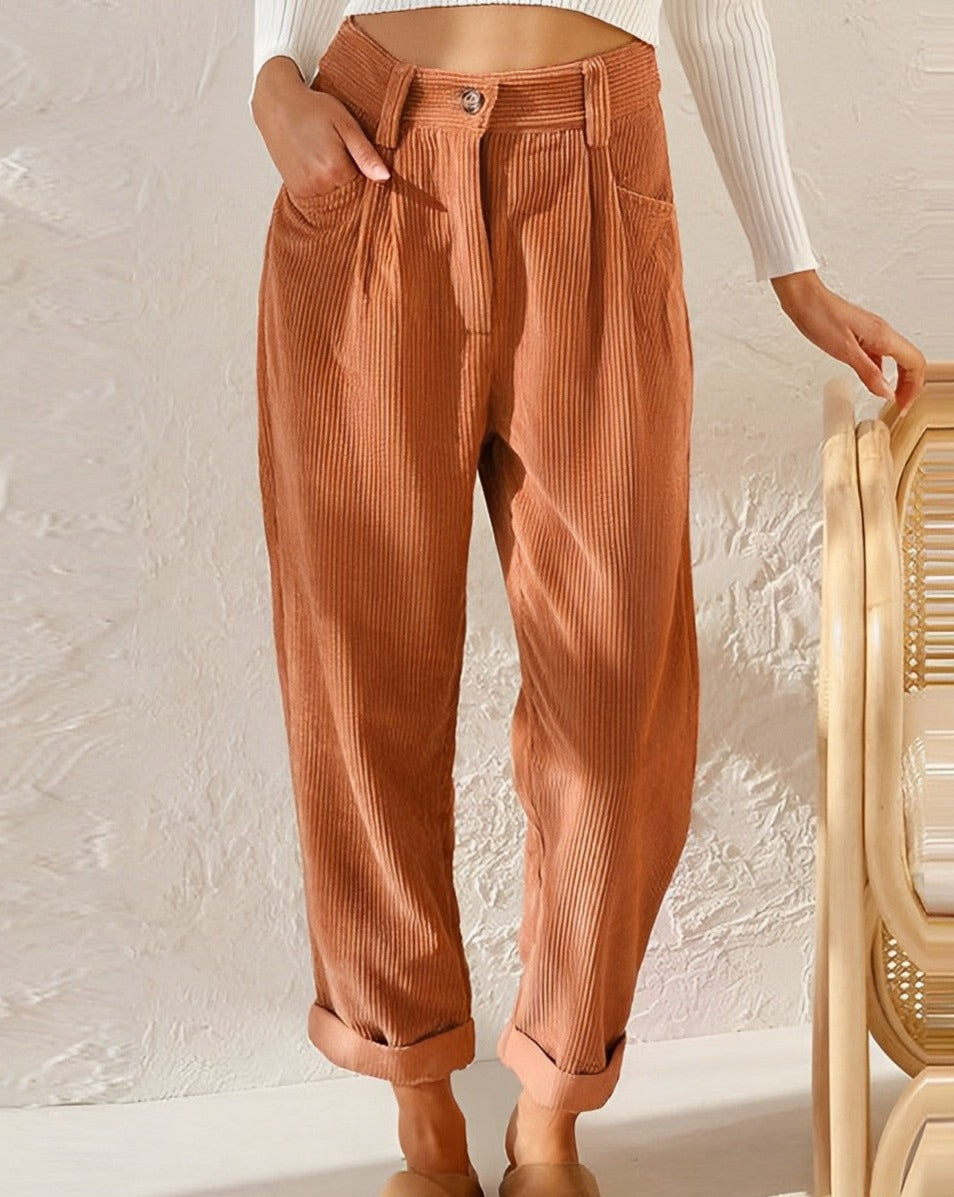 Frauen Breite Kordhose - Eleganz und Komfort im Alltag