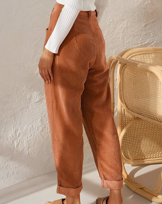 Frauen Breite Kordhose - Eleganz und Komfort im Alltag