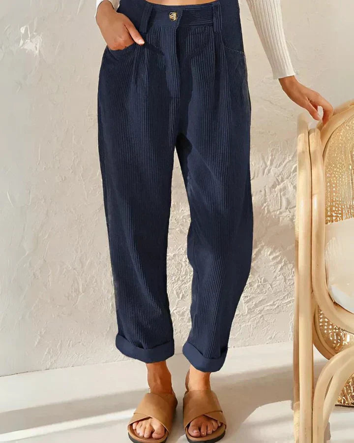 Frauen Breite Kordhose - Eleganz und Komfort im Alltag