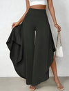 Frauenhose mit Schlitz- und Breitenbeinen